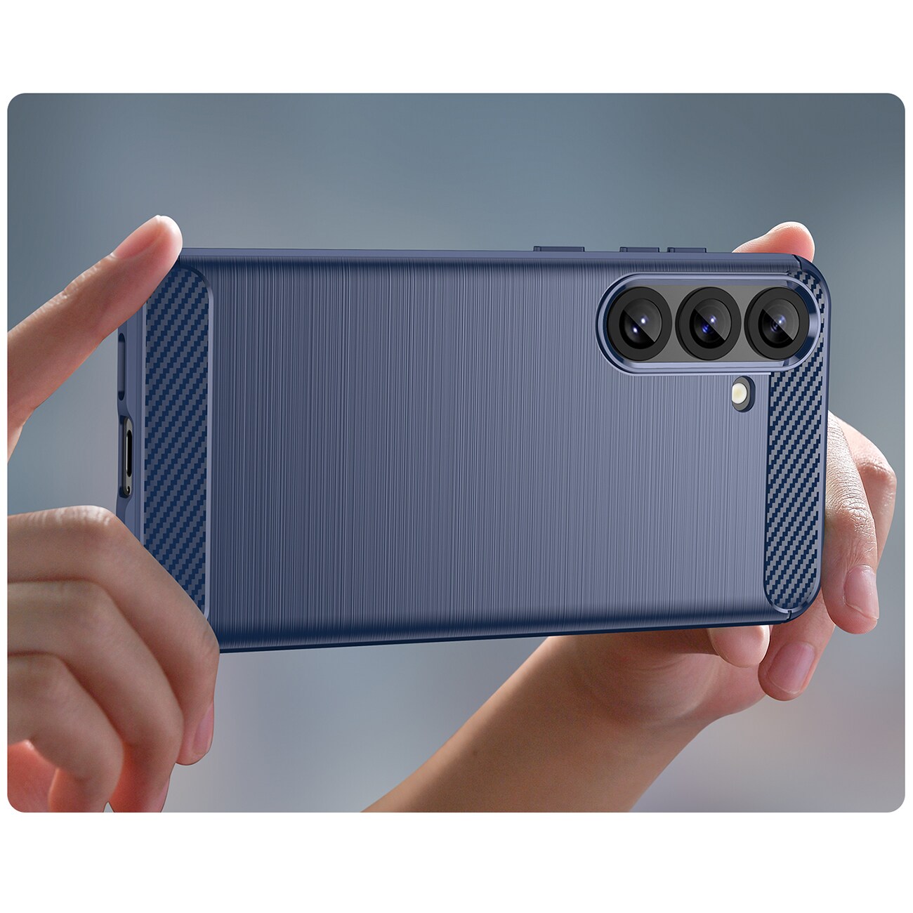 Carbon-etui til Samsung Galaxy S25+ - Blå