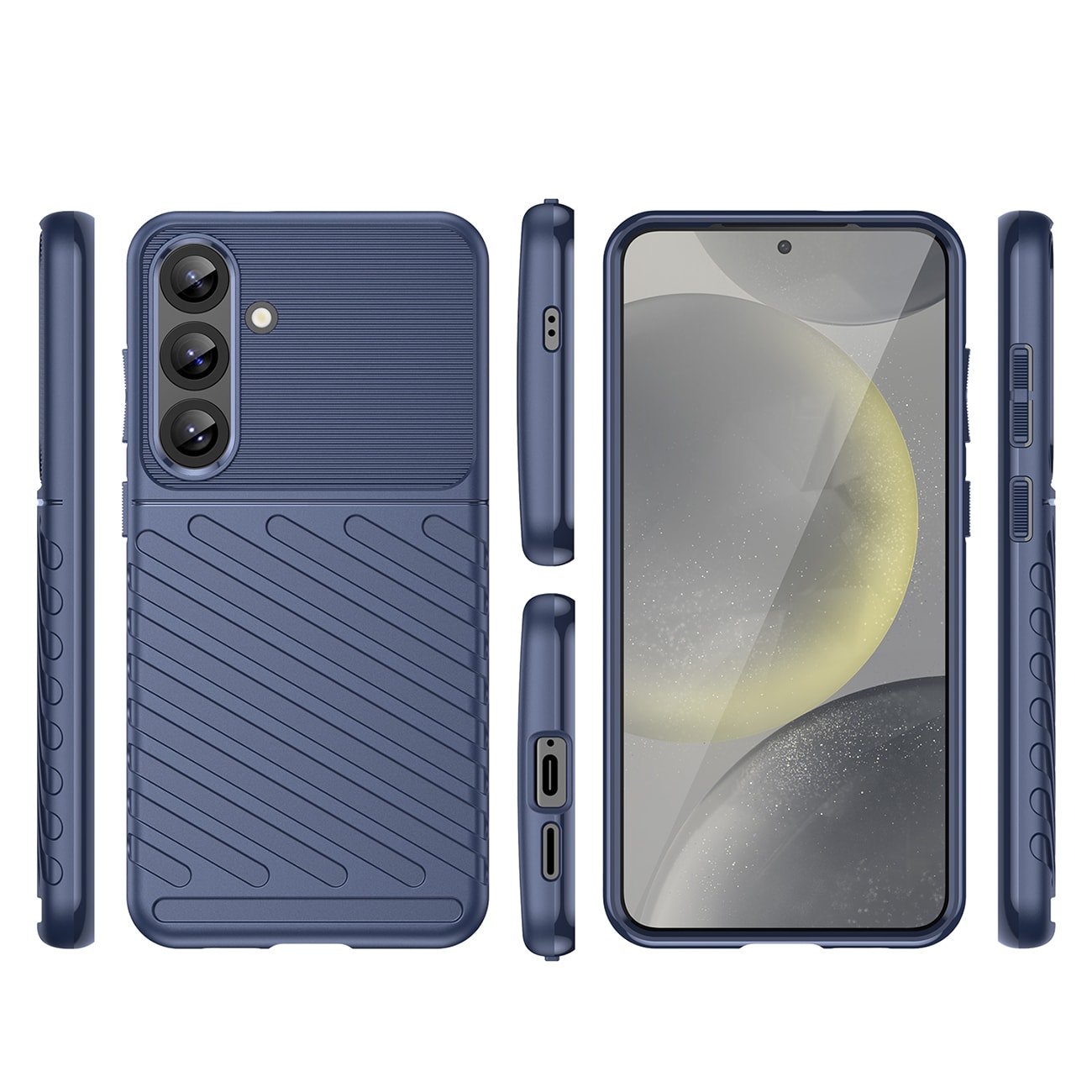 Thunder Case til Samsung Galaxy S25+ pansret silikone cover - Blå