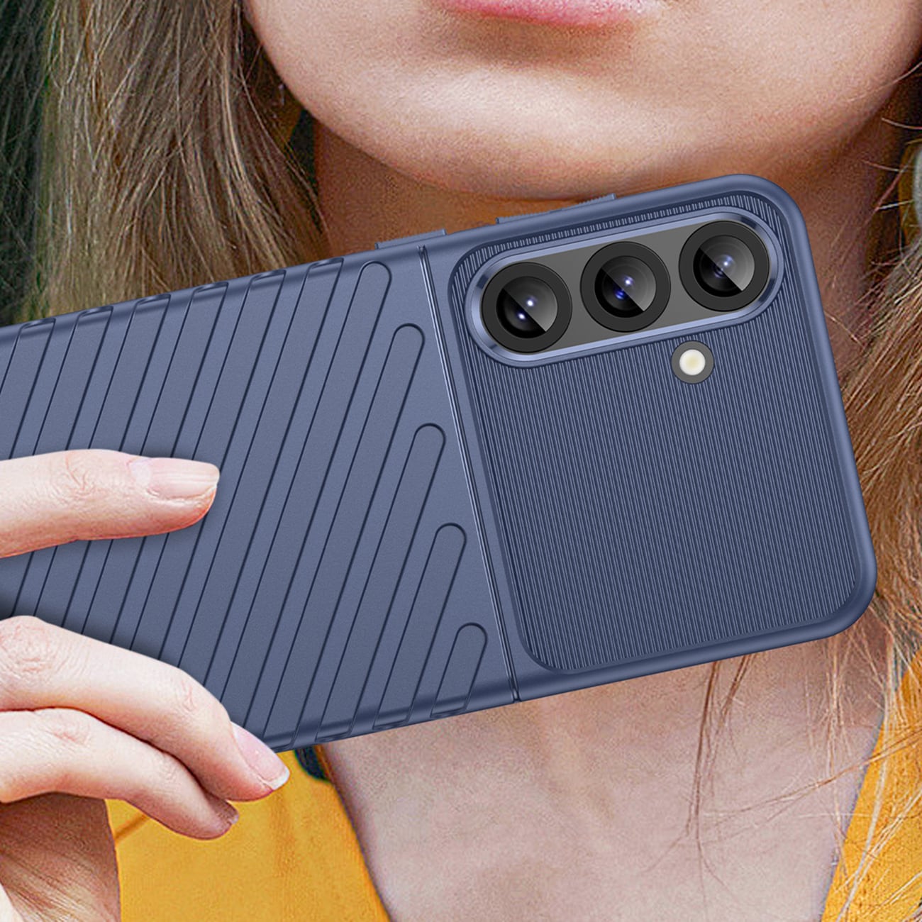 Thunder Case til Samsung Galaxy S25+ pansret silikone cover - Blå