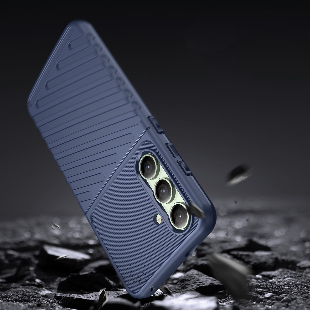 Thunder Case til Samsung Galaxy S24 FE silikone panser cover - blå