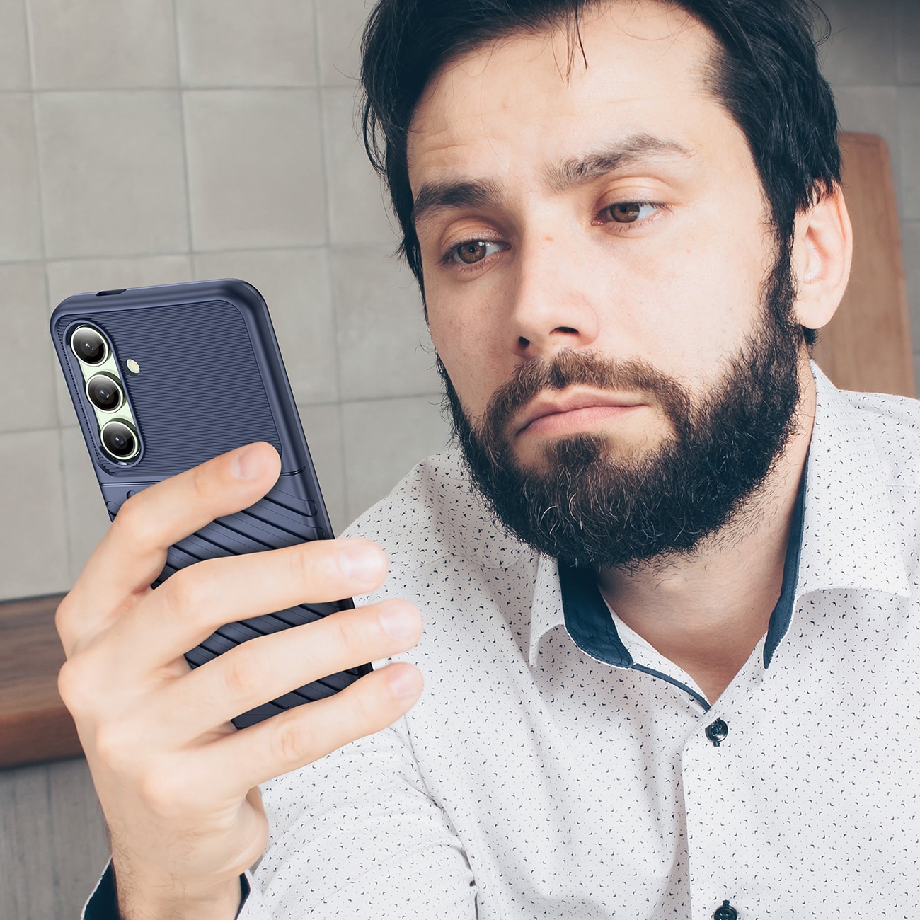 Thunder Case til Samsung Galaxy S24 FE silikone panser cover - blå