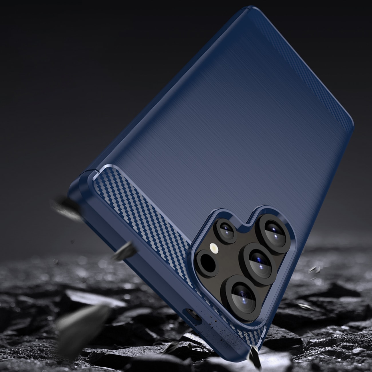 Carbon-etui til Samsung Galaxy S25 Ultra - Blå