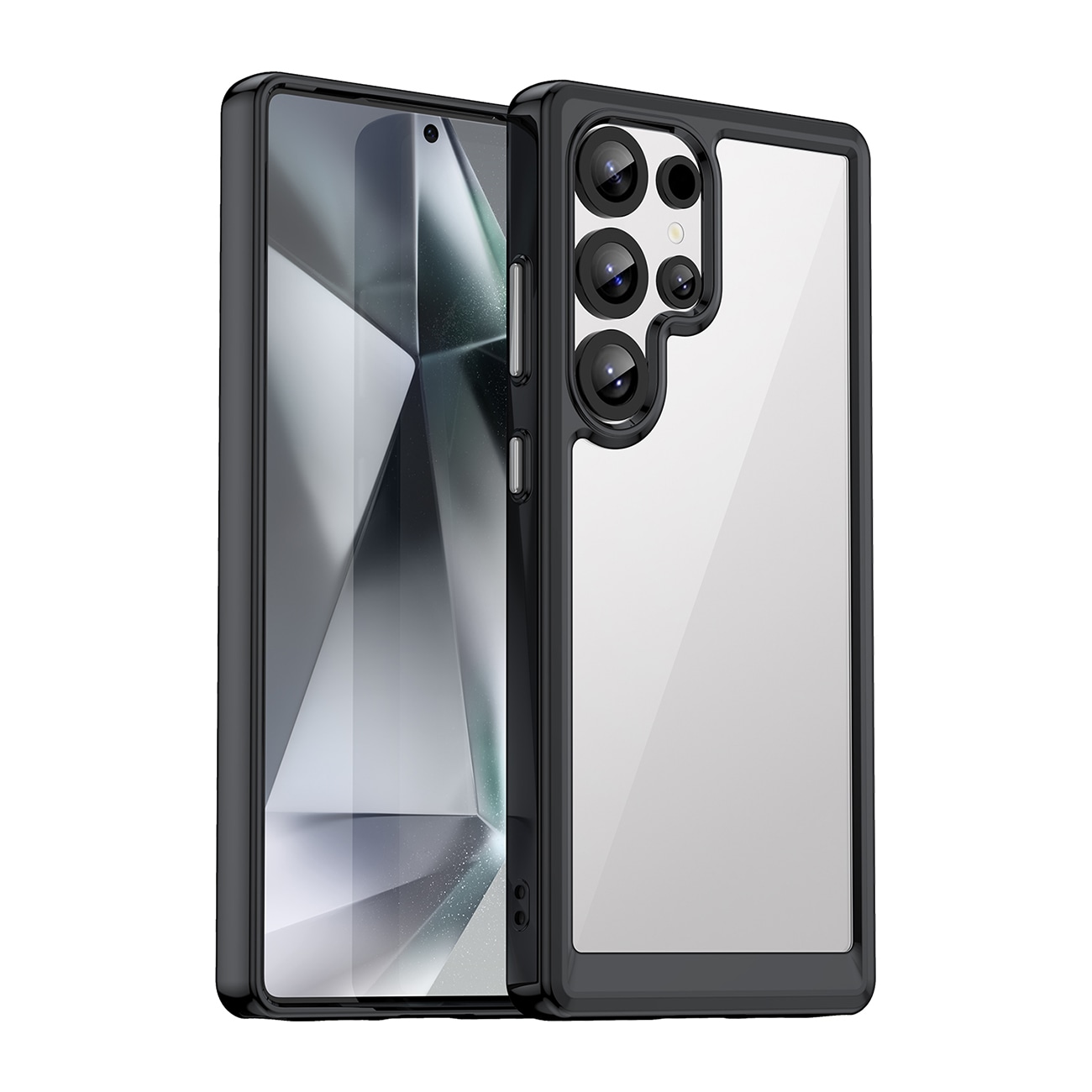 Outer Space-etui med geleramme til Samsung Galaxy S25 Ultra - Sort