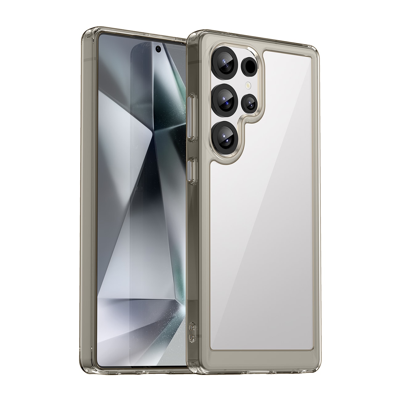 Outer Space-etui med geleramme til Samsung Galaxy S25 Ultra - Klar sort