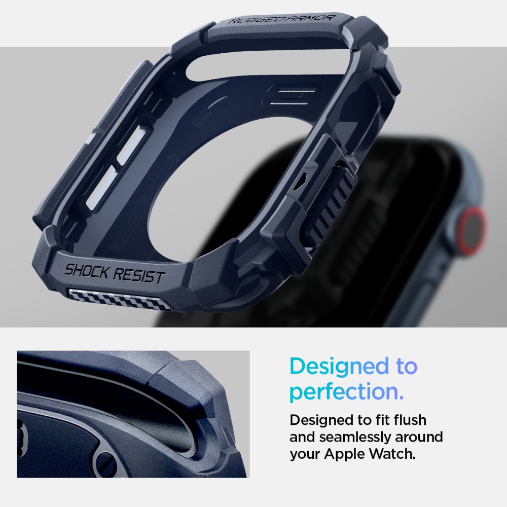 Spigen Robust panseretui til Apple Watch 10 46mm - marineblå