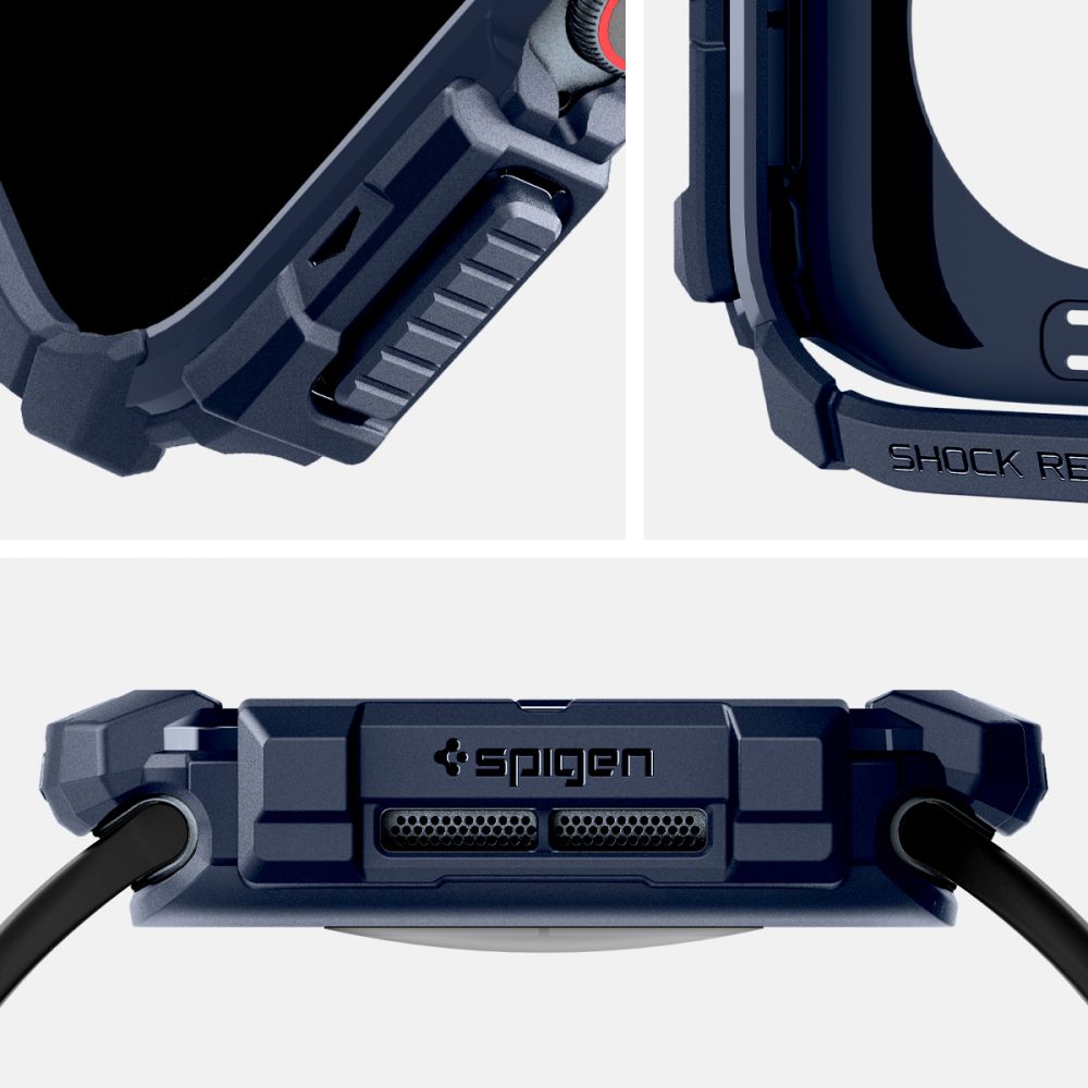 Spigen Robust panseretui til Apple Watch 10 46mm - marineblå