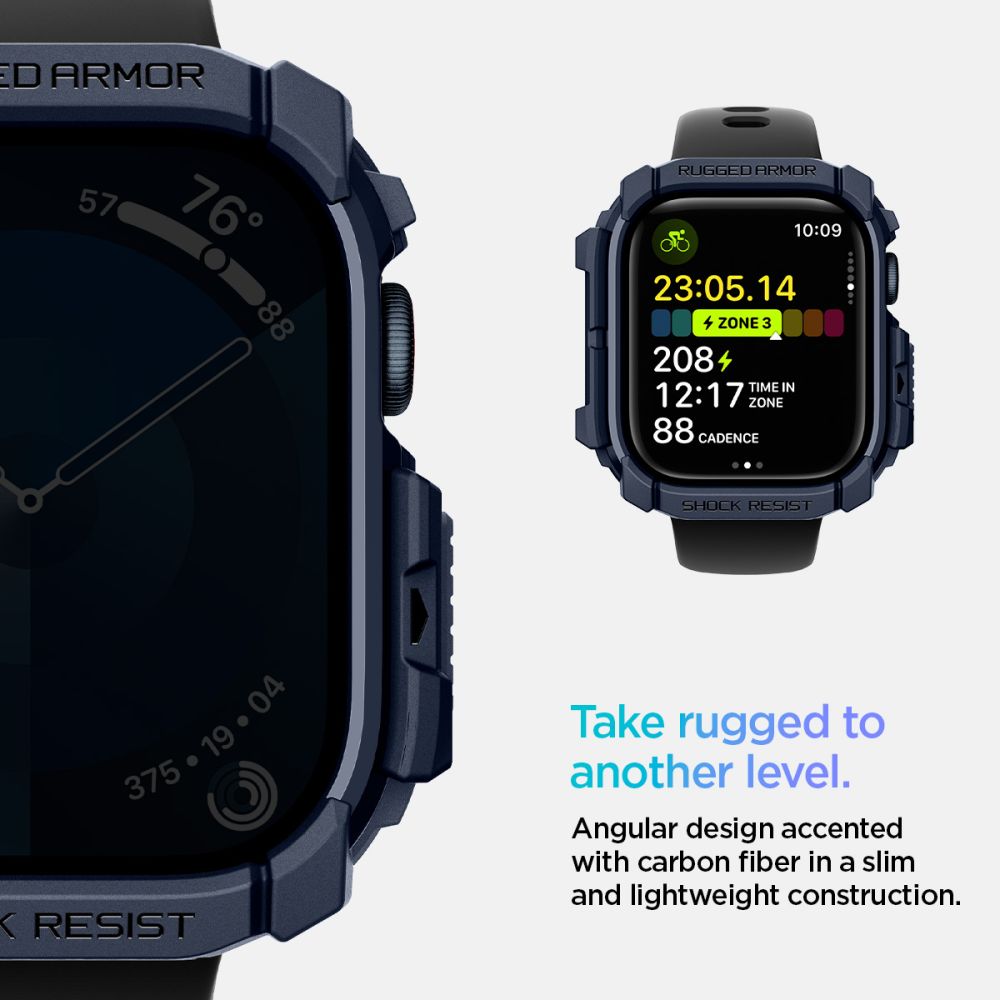 Spigen Robust panseretui til Apple Watch 10 46mm - marineblå