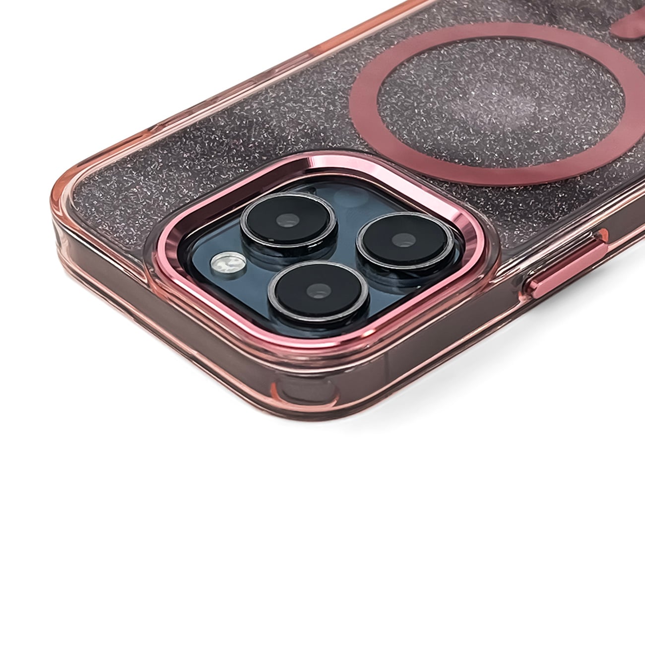 Wozinsky Glitteretui med Mag Safe til Samsung Galaxy S24 FE - Pink med glitter