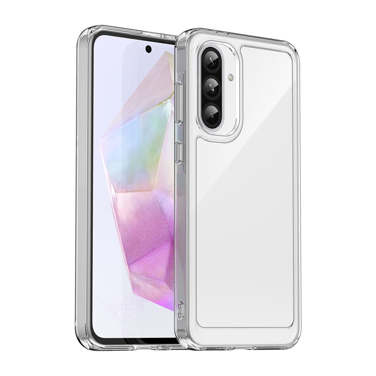 Outer Space-etui til Samsung Galaxy A26 Cover med fleksibel ramme - gennemsigtig