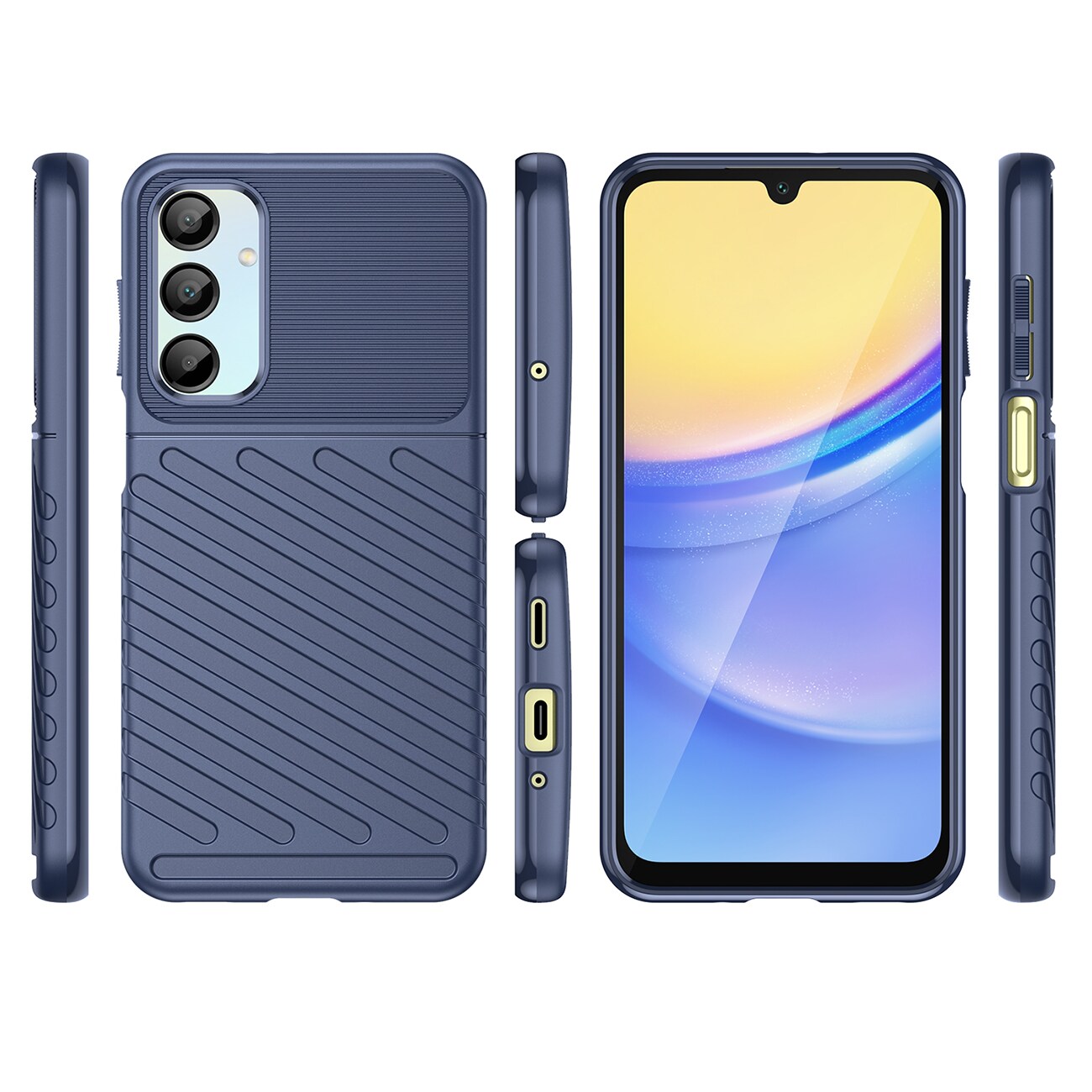 Thunder Case til Samsung Galaxy A26 pansret silikone cover - blå