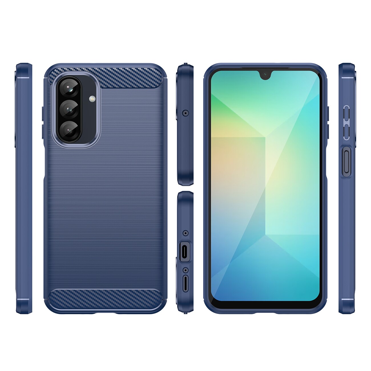 Carbon-etui til Samsung Galaxy A26 - Blå