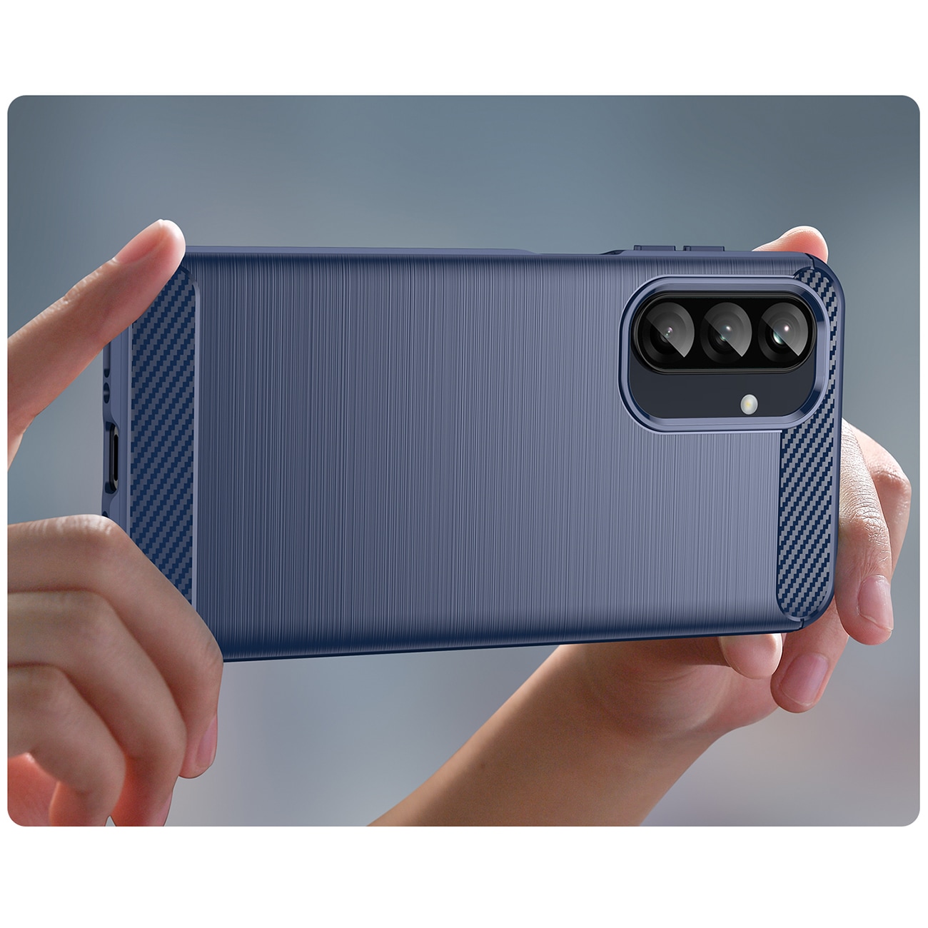 Carbon-etui til Samsung Galaxy A26 - Blå