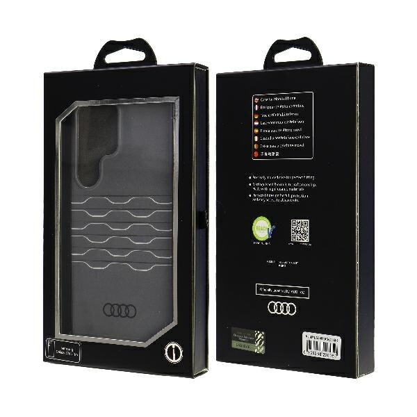 Audi IML Geometric Pattern Case S24 Ultra S928 sort/sort hardcase AU-IMLS24U-A6/D3-BK