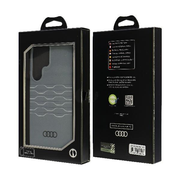 Audi IML Geometric Pattern Case S24 Ultra S928 grå/grå hardcase AU-IMLS24U-A6/D3-GY