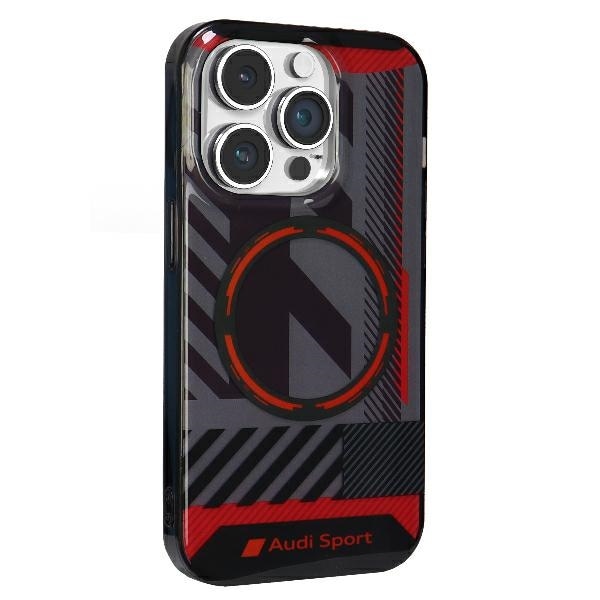 Audi IML Sport MagSafe-etui iPhone 14 Pro Max 6,7" sort/sort hardcase AU-IMLMIP14PM-RSQ/D2-BK
