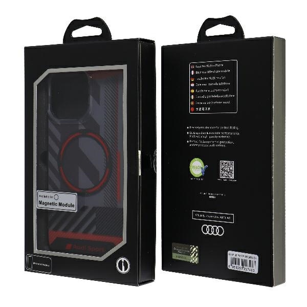 Audi IML Sport MagSafe-etui iPhone 14 Pro Max 6,7" sort/sort hardcase AU-IMLMIP14PM-RSQ/D2-BK