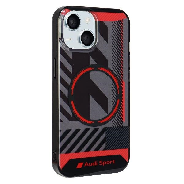 Audi IML Sport MagSafe Hardcase Etui for iPhone 15/14 Plus 6.7" - Black AU-IMLMIP15M-RSQ/D2-BK