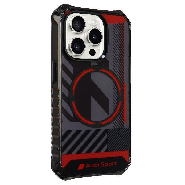 Audi IML Sport MagSafe-etui iPhone 15 Pro 6,1" sort/sort hardcase AU-IMLMIP15P-RSQ/D2-BK