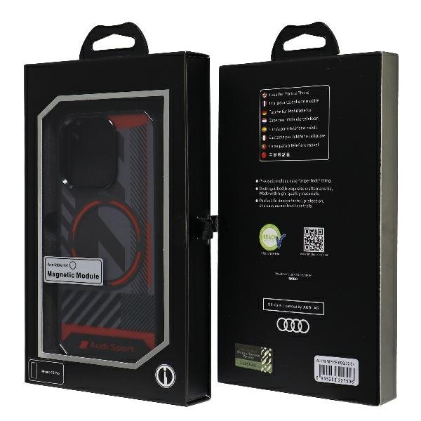 Audi IML Sport MagSafe-etui iPhone 15 Pro 6,1" sort/sort hardcase AU-IMLMIP15P-RSQ/D2-BK