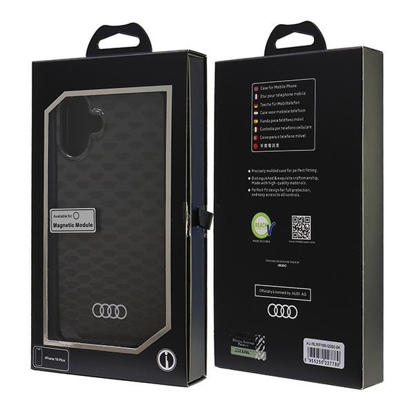 Audi IML Stitching Pattern MagSafe iPhone 16 Plus 6.7" sort/sort hardcase AU-IMLMIP16M-Q5/D3-BK