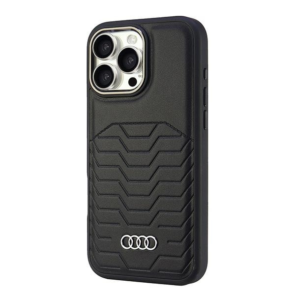 Audi syntetisk læder MagSafe iPhone 16 Pro Max 6,9" sort/sort hardcase AU-TPUPCMIP16PM-GT/D3-BK