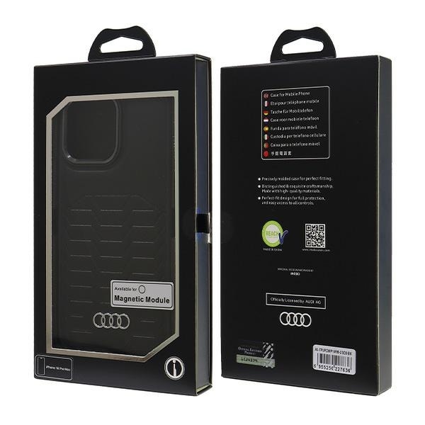 Audi syntetisk læder MagSafe iPhone 16 Pro Max 6,9" sort/sort hardcase AU-TPUPCMIP16PM-GT/D3-BK