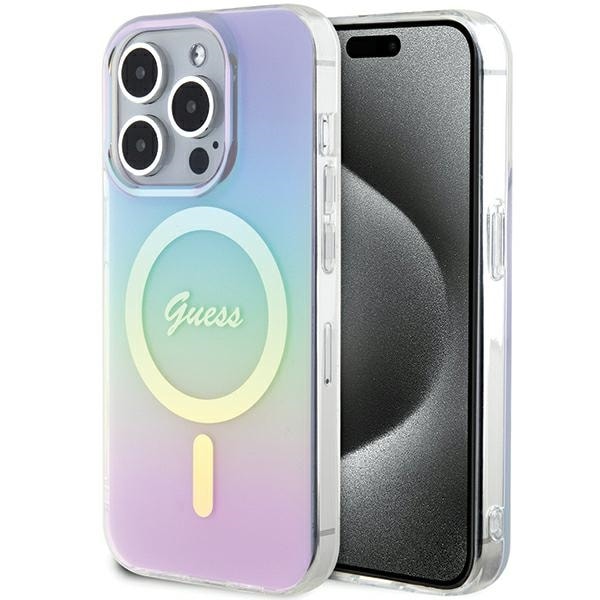 Guess GUHMP15LHITSU iPhone 15 Pro 6,1" lilla/lilla hardcase IML Iridescent MagSafe