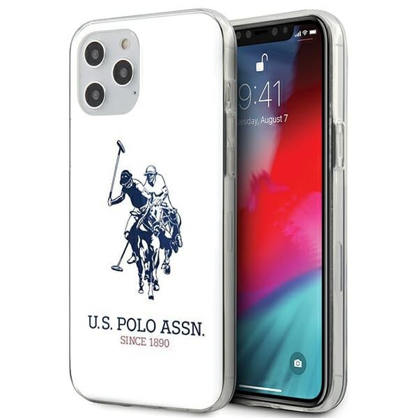 US Polo USHCP12MTPUHRWH iPhone 12/12 Pro 6.1" hvid skinnende stort logo