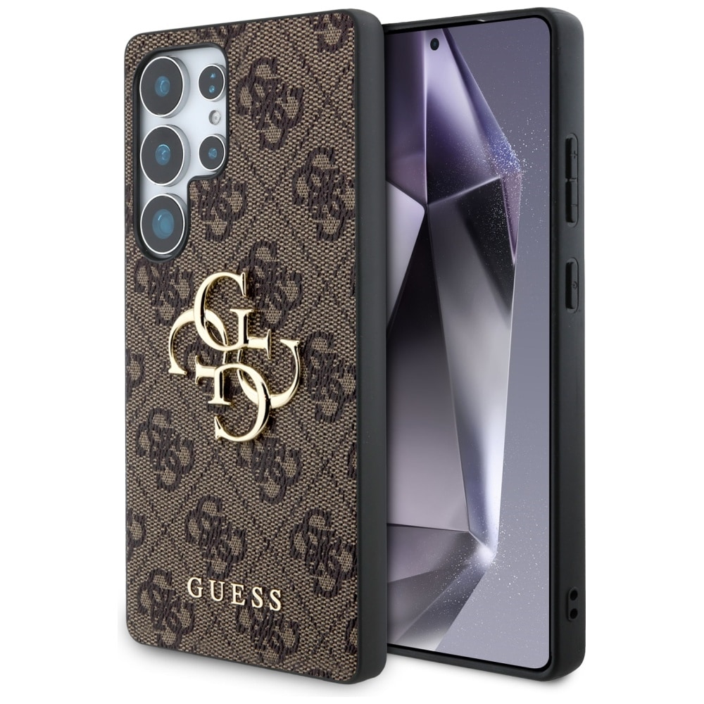 Guess Stort 4G-logo Classic Logotaske til Samsung Galaxy S25 Ultra Brown