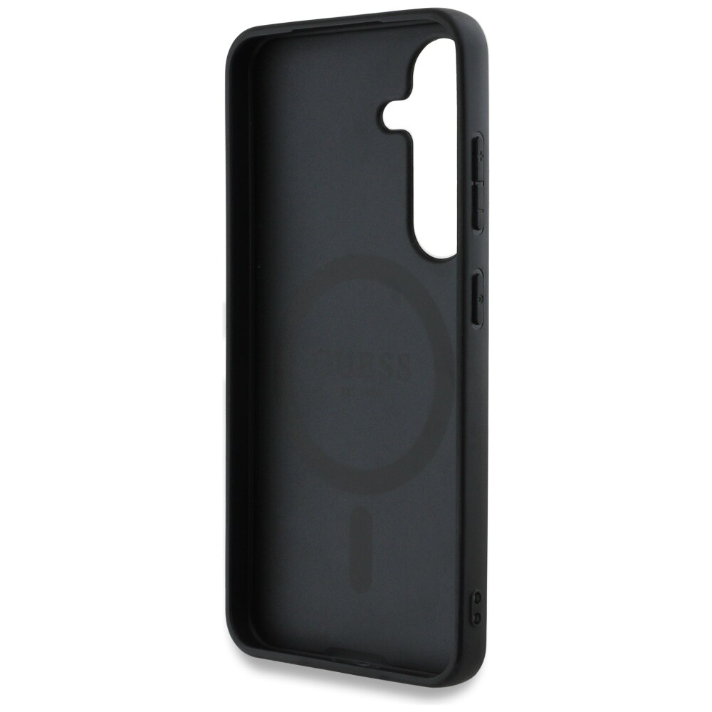 Guess Læder 4G farvet ring Classic Logo MagSafe Samsung Galaxy S25 etui brun