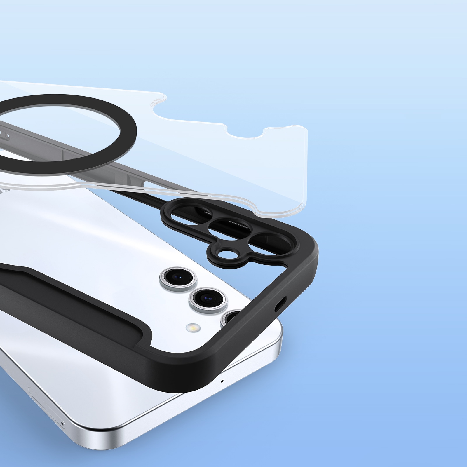 Dux Ducis Skin X Pro-etui til Samsung Galaxy S25+ med MagSafe og pung - sort