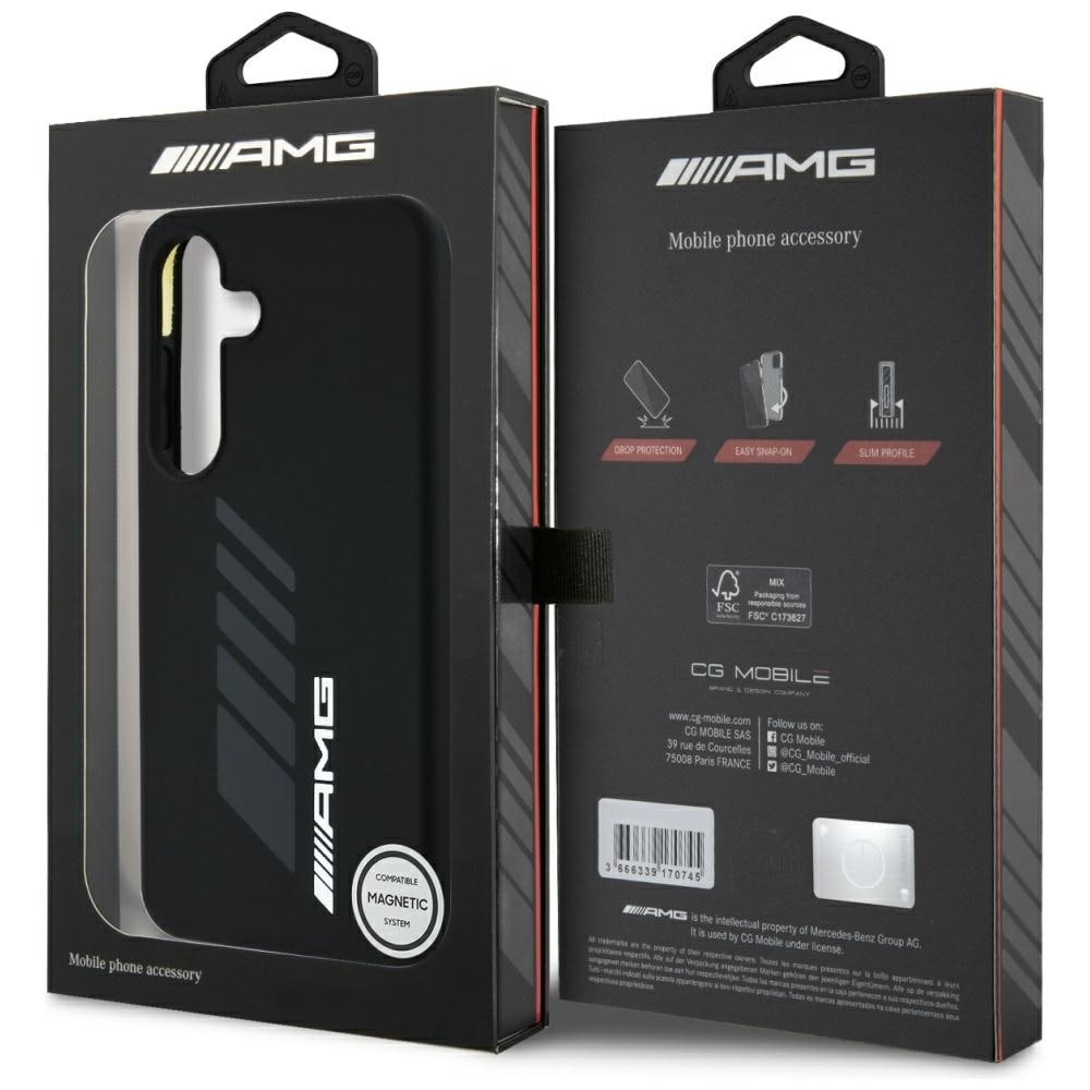 AMG Oversize Rhombs MagSafe-etui til Samsung Galaxy S25 - Sort