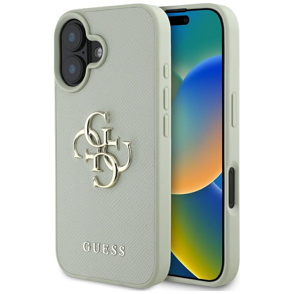 Guess Grained Big 4G Logo Small Classic Logotaske til iPhone 16 - grøn