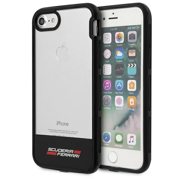 Ferrari Racing Shield-etui til iPhone 7 / 8 / SE 2020 / SE 2022 - Semi-transparent