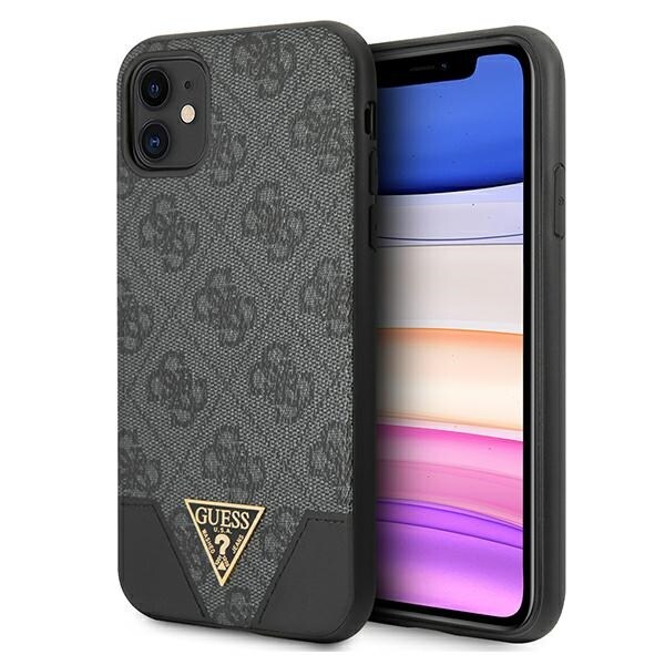 Guess 4G Triangle Collection-etui til iPhone 11 6.1" / Xr - grå