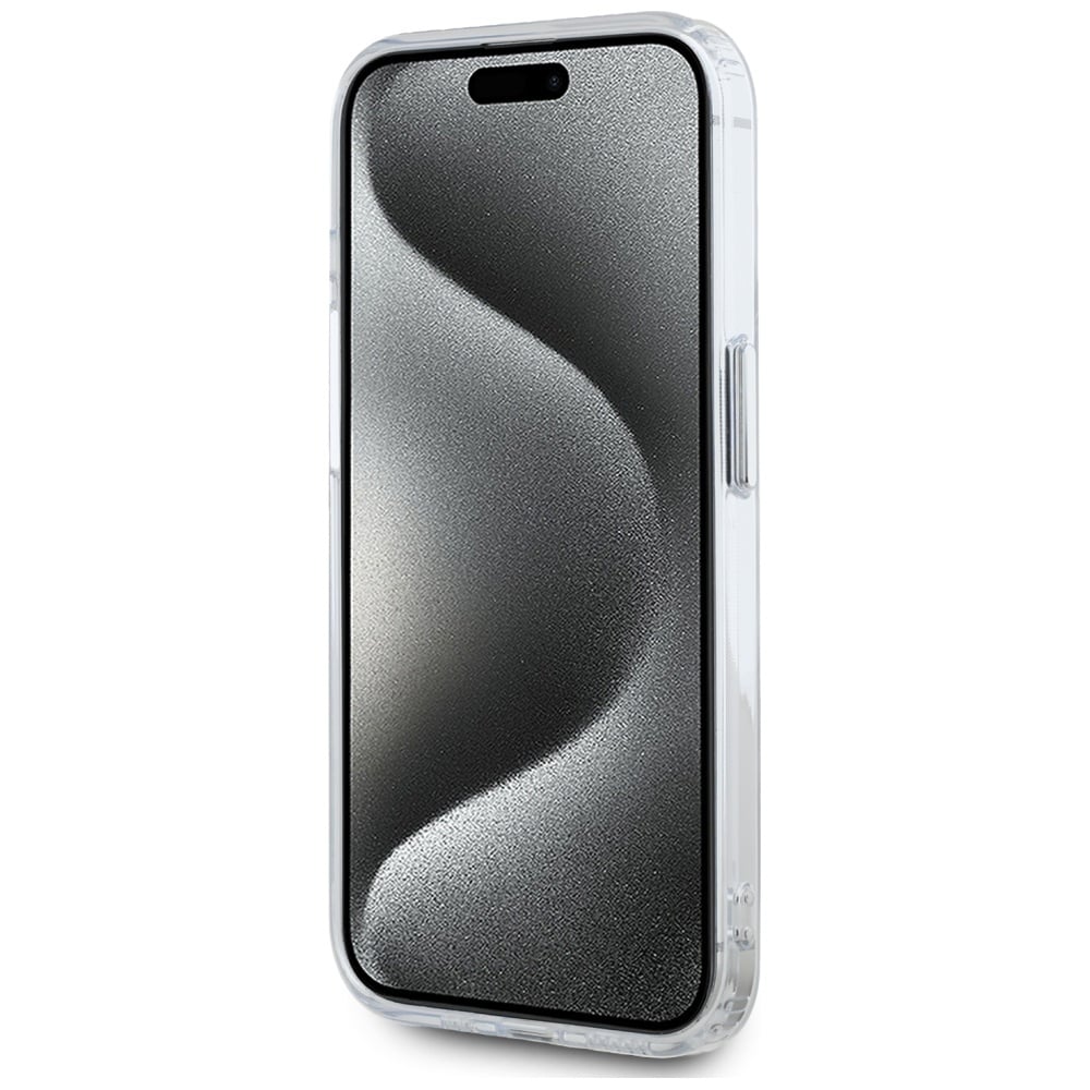 Karl Lagerfeld IML Metal Karl Head MagSafe-etui til iPhone 15 Pro Hvid