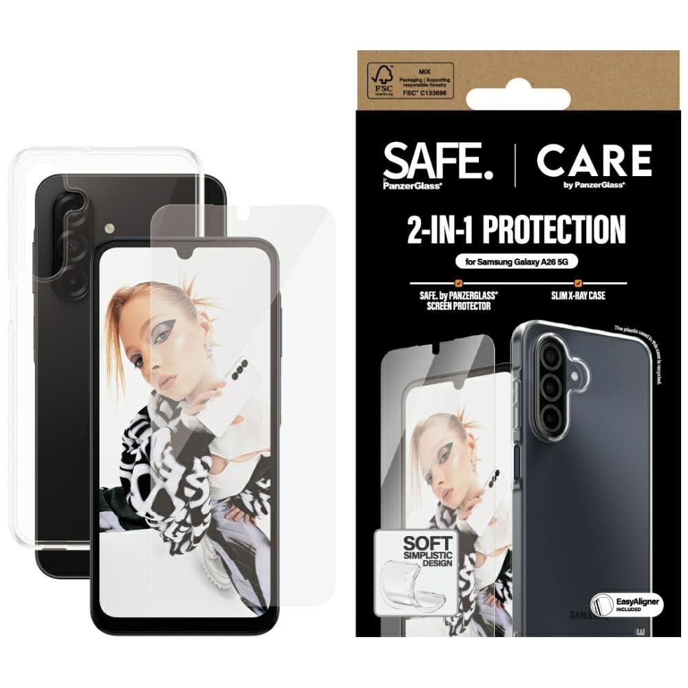 CARE by PanzerGlass Fashion 2in1 Case+Glass til Samsung Galaxy A26 5G - transparent
