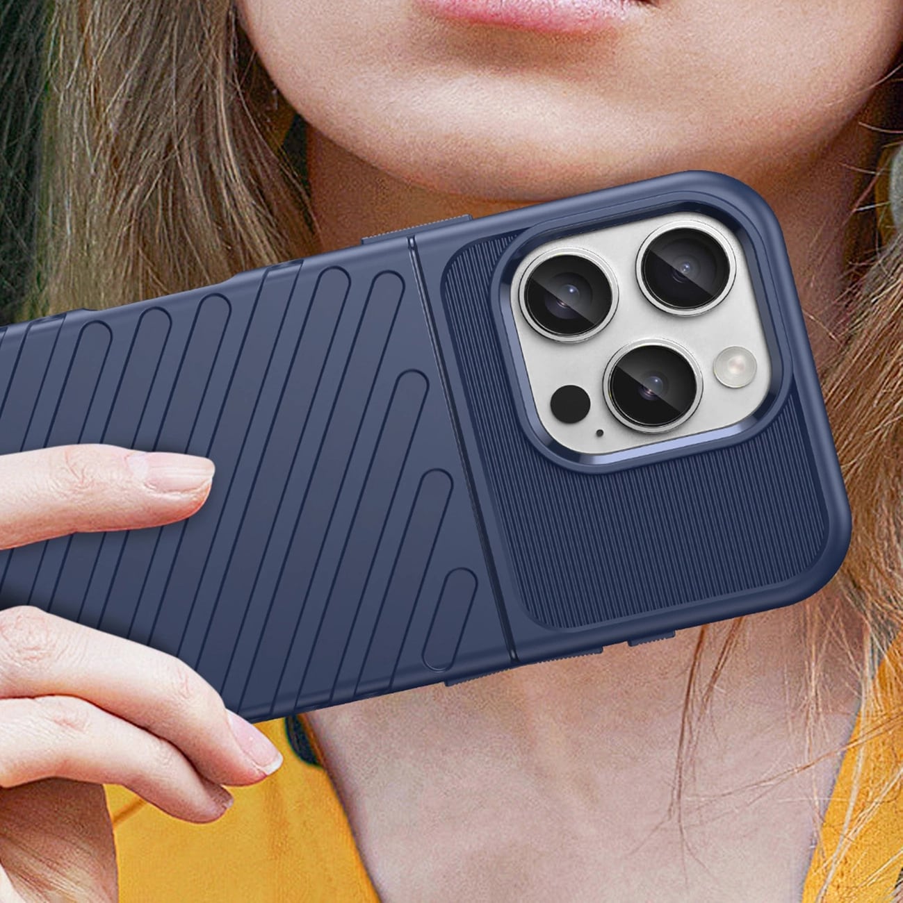 Thunder Case til iPhone 16e pansret silikone cover - blå
