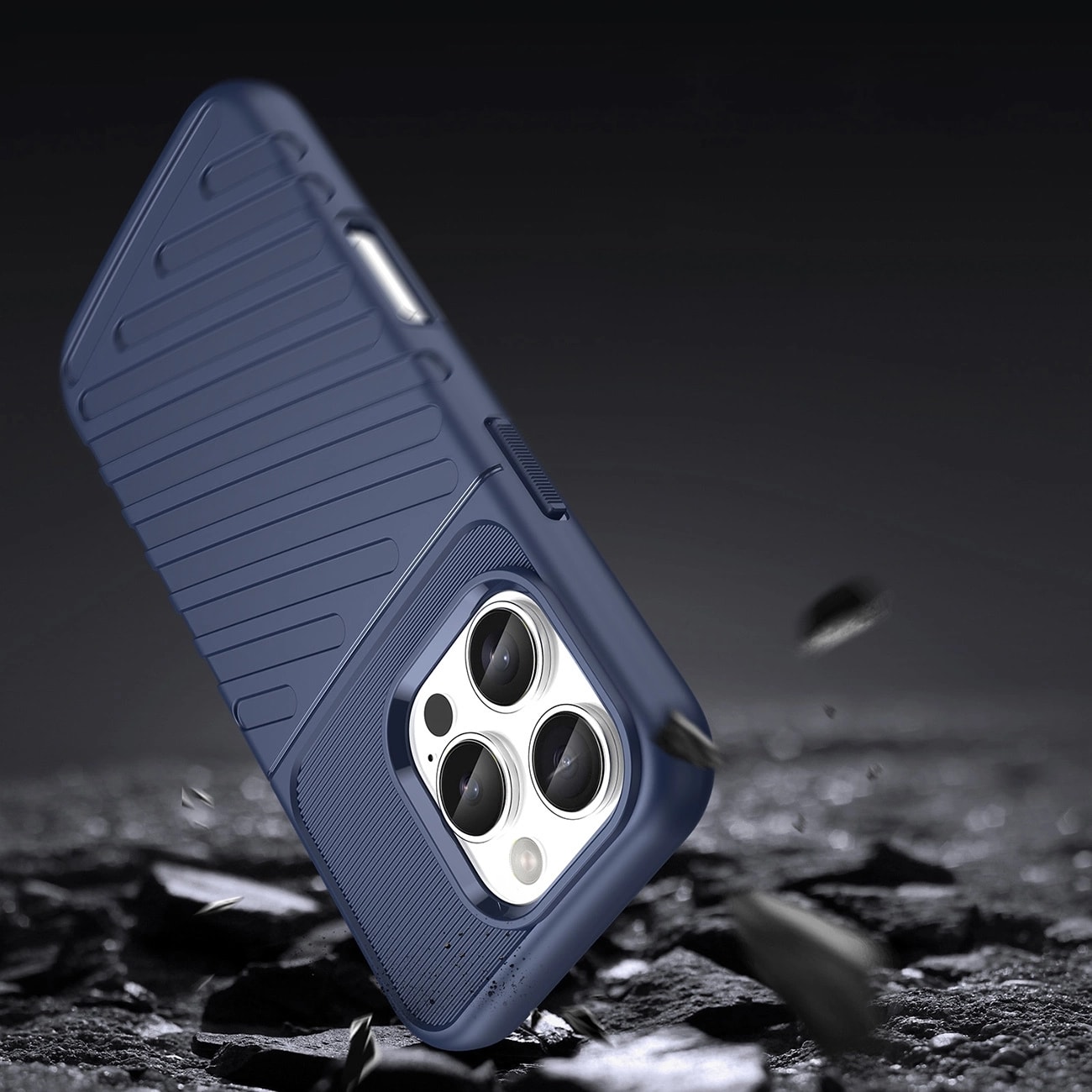 Thunder Case til iPhone 16e pansret silikone cover - blå