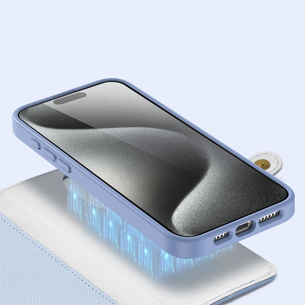 Dux Ducis Lawa læderetui til iPhone 15 Pro - Blå