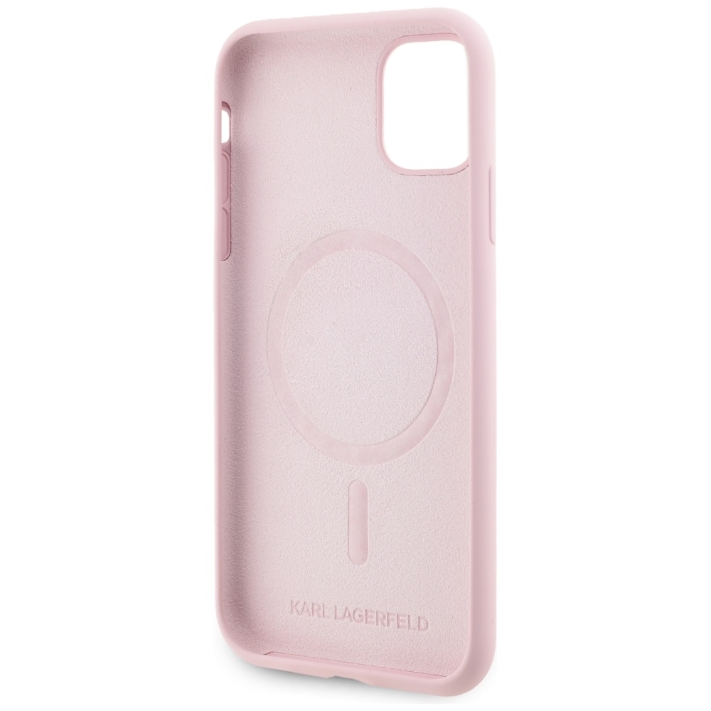 Karl Lagerfeld Silikone Karl&Choupette MagSafe iPhone 11 Etui - Pink