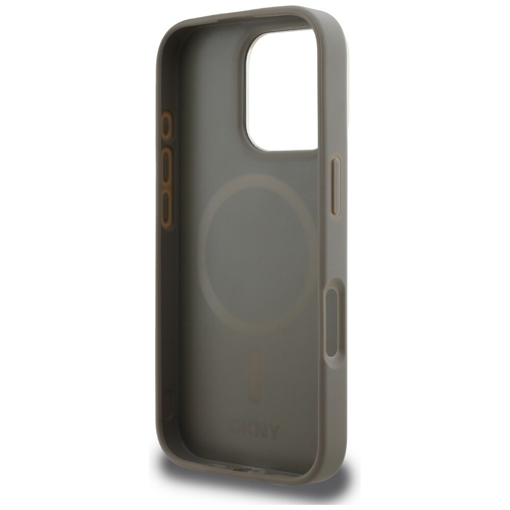 DKNY Magsafe iPhone 16 Pro Max-etui med ternet mønster - Beige