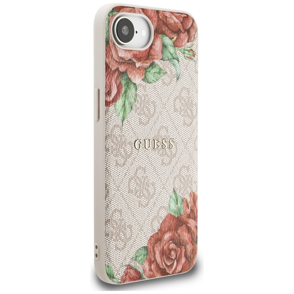 Guess 4G Blomster Print MagSafe iPhone 16e Etui - Pink