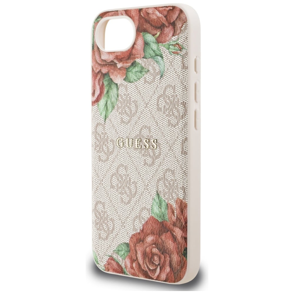 Guess 4G Blomster Print MagSafe iPhone 16e Etui - Pink
