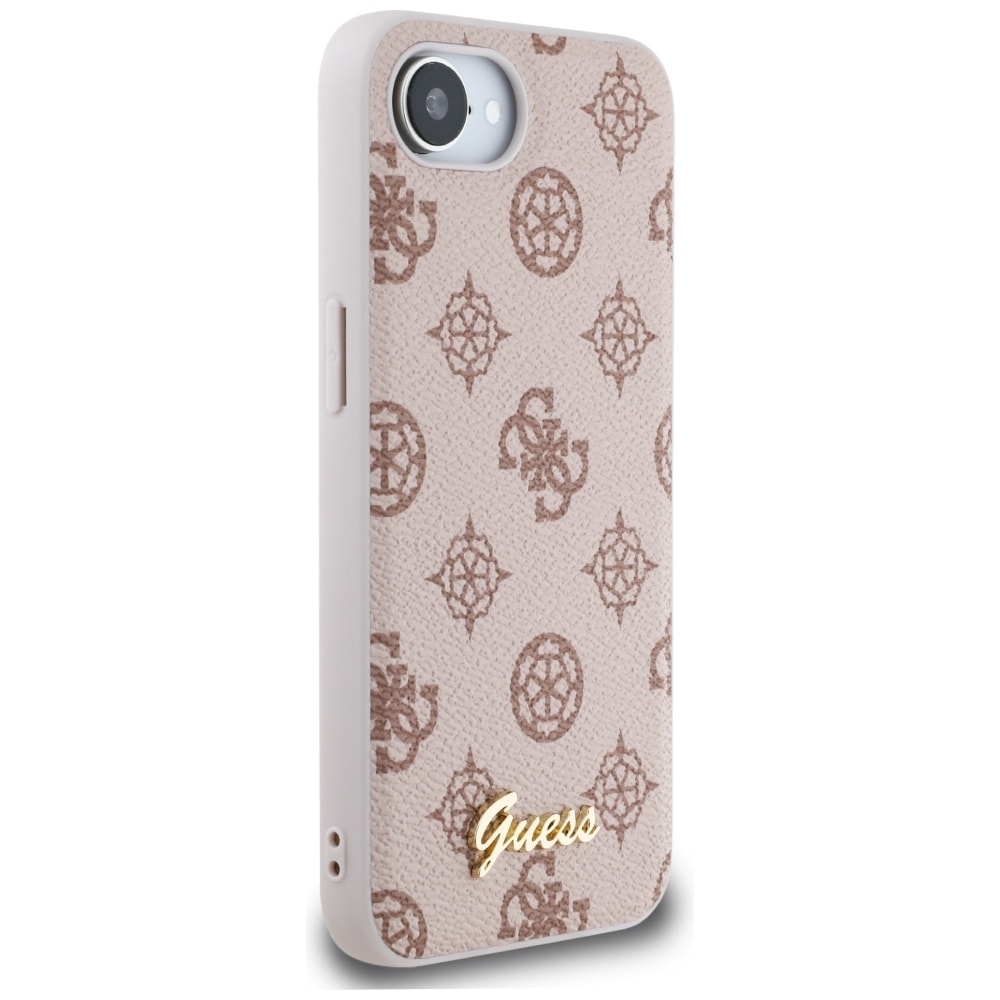 Guess Peony Script Logo MagSafe iPhone 16e Etui - Brun