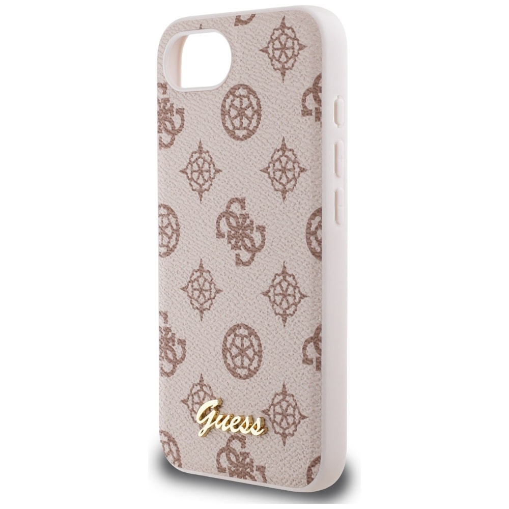 Guess Peony Script Logo MagSafe iPhone 16e Etui - Brun