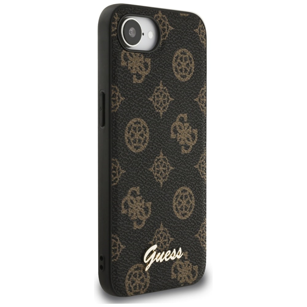 Guess Peony Script Logo MagSafe iPhone 16e Etui Sort