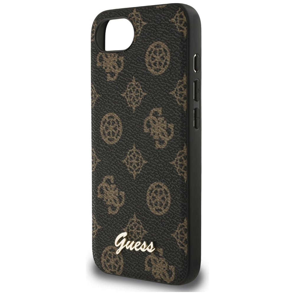 Guess Peony Script Logo MagSafe iPhone 16e Etui Sort