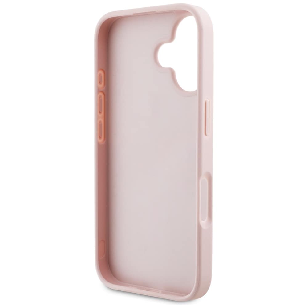 Guess Grained Roses Big 4G logo iPhone 16 etuier - pink