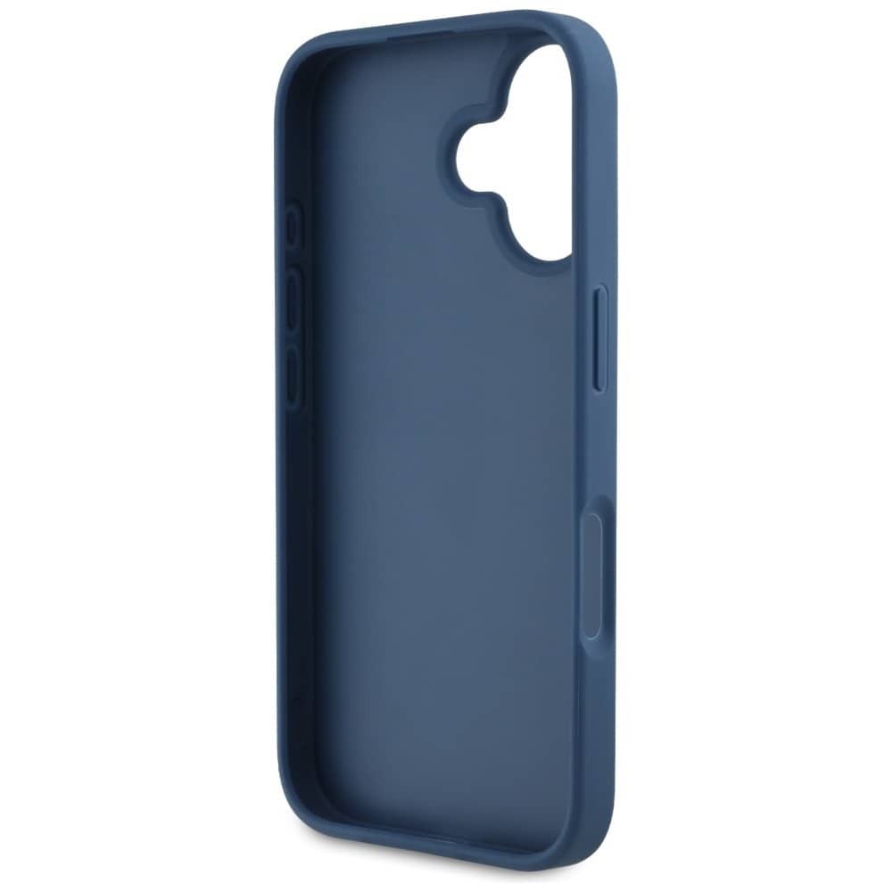 Guess Grained Roses Big 4G logotaske til iPhone 16 - blå